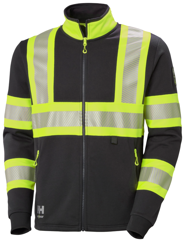 Sweatshirt med dragkedja Helly Hansen ICU, gul/mörkgrå