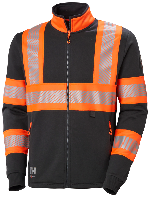 Sweatshirt med dragkedja Helly Hansen ICU, orange/mörkgrå