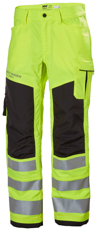 Arbetsbyxor Helly Hansen Alna 2.0, HIVIS klass 2, gul/mörkgrå