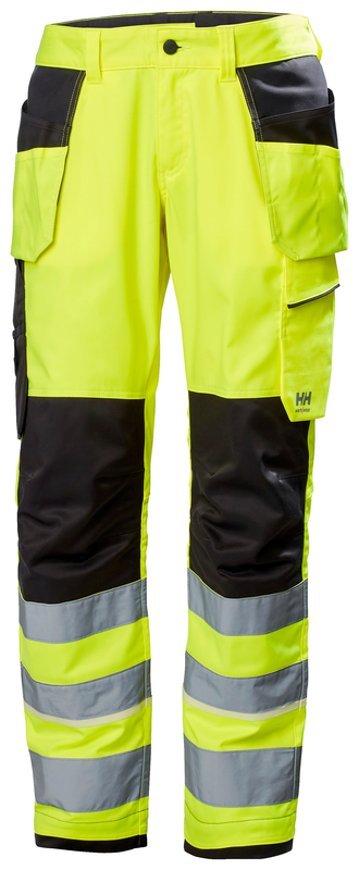 Hantverksbyxor Helly Hansen UC-ME, HIVIS klass 2, varselgul/mörkgrå