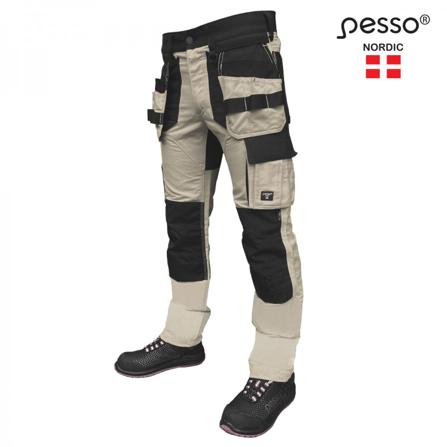 Byggbyxor Pesso Uranus, stretch, beige