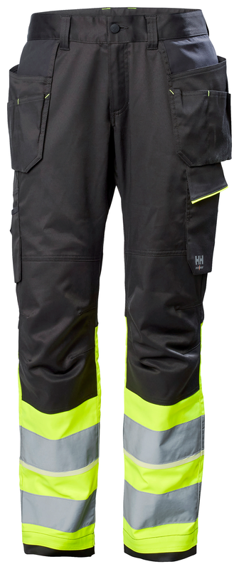 Hantverksbyxor Helly Hansen UC-ME, HIVIS klass 1, varselgul/mörkgrå