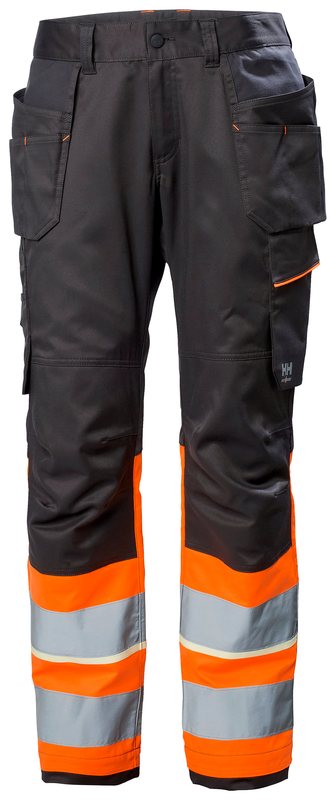 Hantverksbyxor Helly Hansen UC-ME, HIVIS klass 1, varselorange/mörkgrå