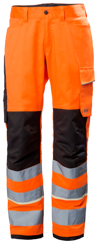 Arbetsbyxor Helly Hansen UC-ME, HIVIS klass 2, varselorange/mörkgrå