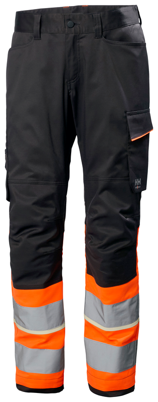Arbetsbyxor Helly Hansen UC-ME, HIVIS klass 1, varselorange/mörkgrå