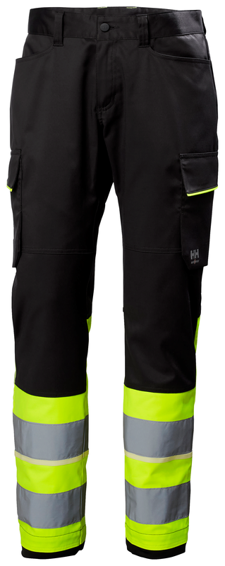 Cargo-arbetsbyxor Helly Hansen UC-ME, HIVIS klass 1, varselgul/mörkgrå