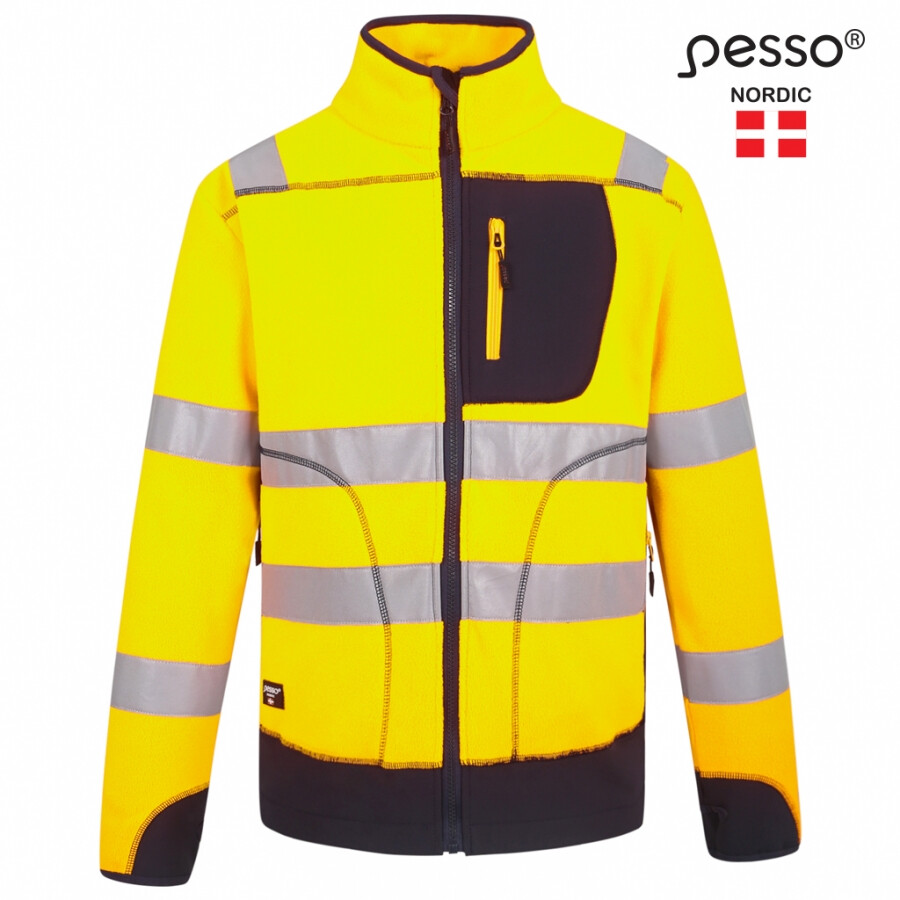 Fleecejacka Pesso FL02, varselgul