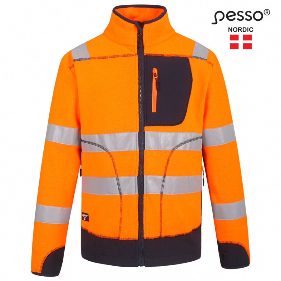 Fleecejacka Pesso FL02, varselorange