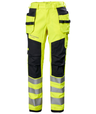 Hantverksbyxor Helly Hansen Fyre, HIVIS klass 2, varselgul/mörkgrå