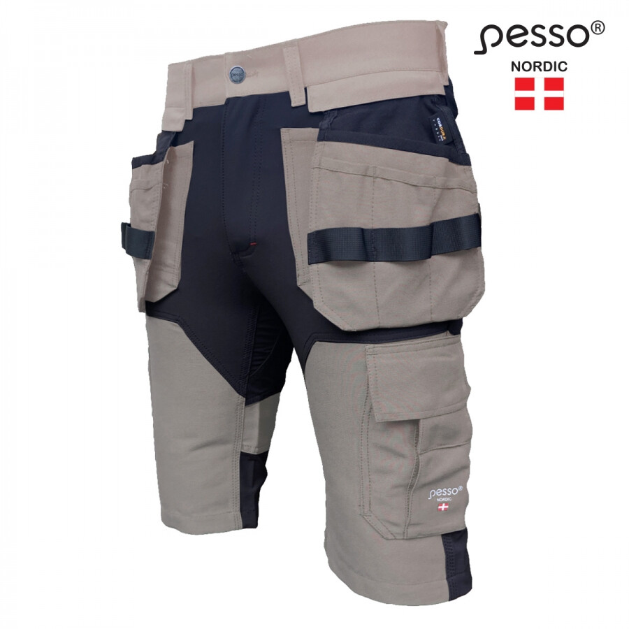 Byggshorts Pesso Titan, stretch, roströd