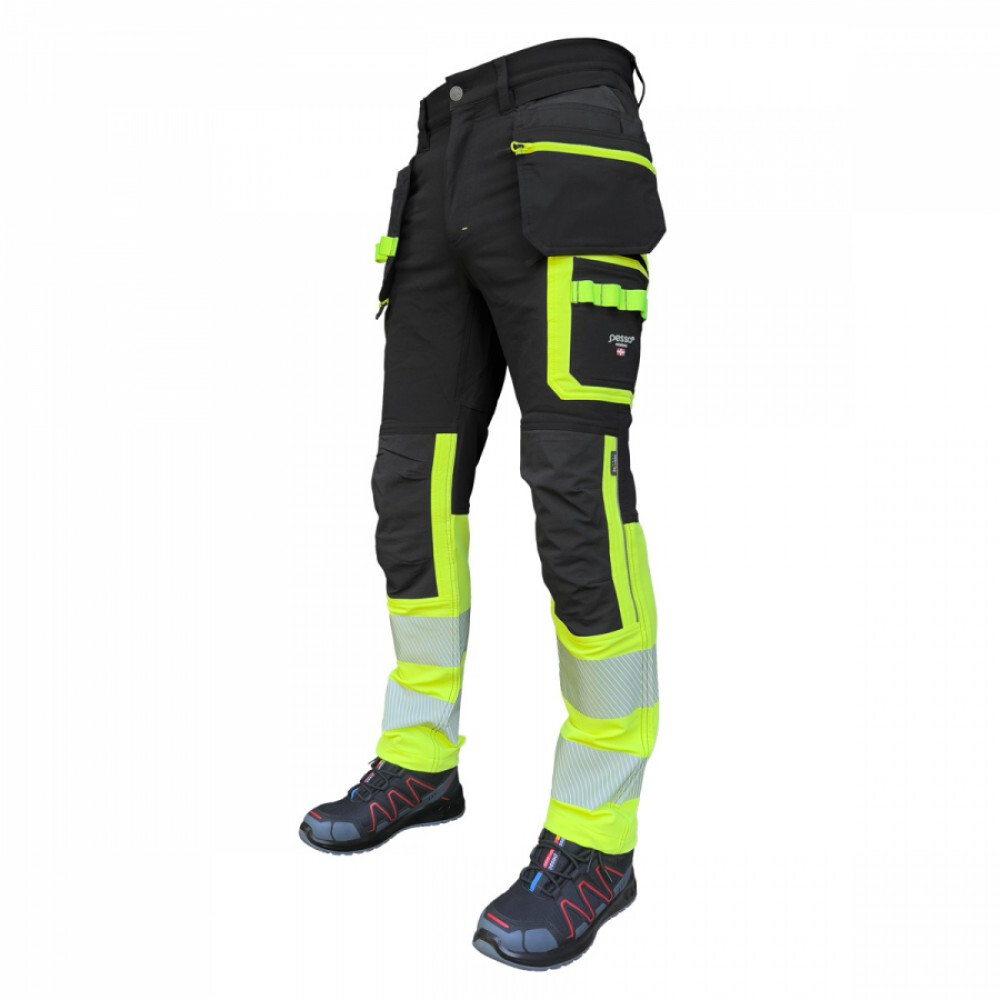 Byggbyxor Pesso Jupiter, HIVIS klass 1, varselgul