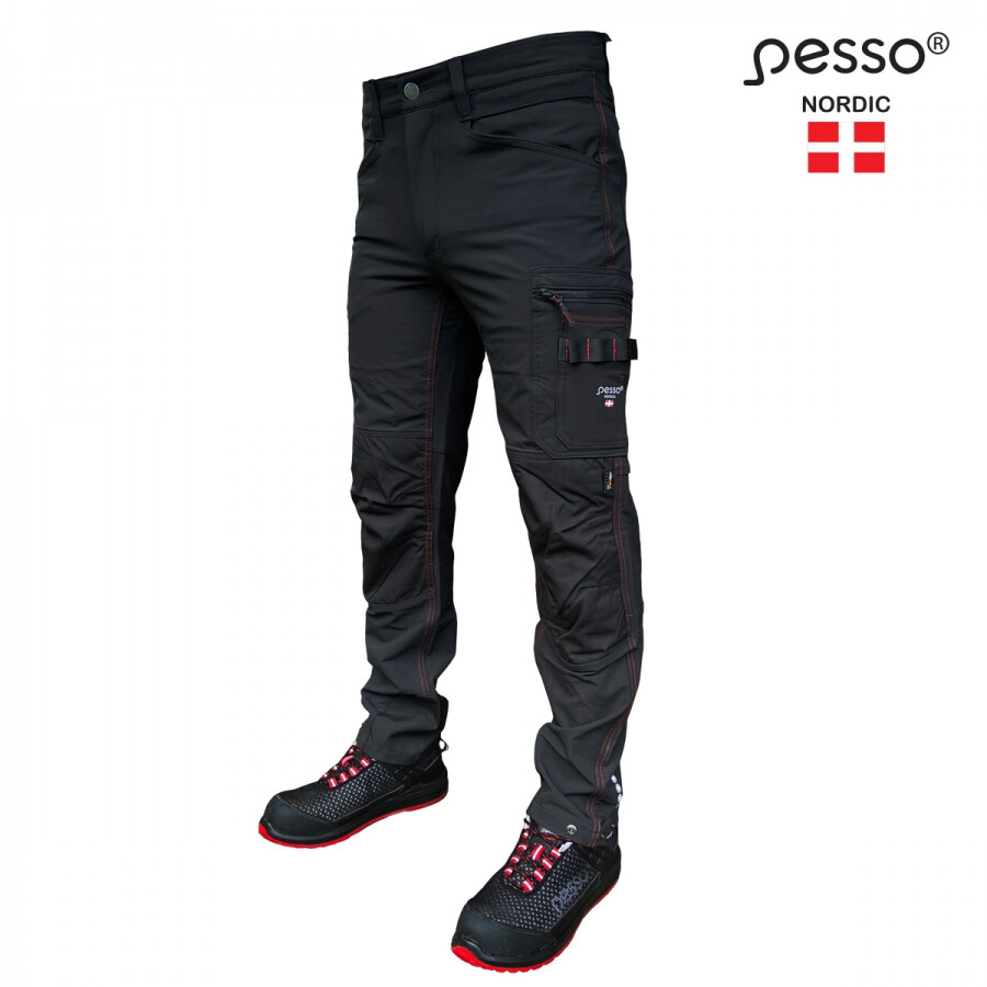 Arbetsbyxor Pesso Mercury, stretch, svart
