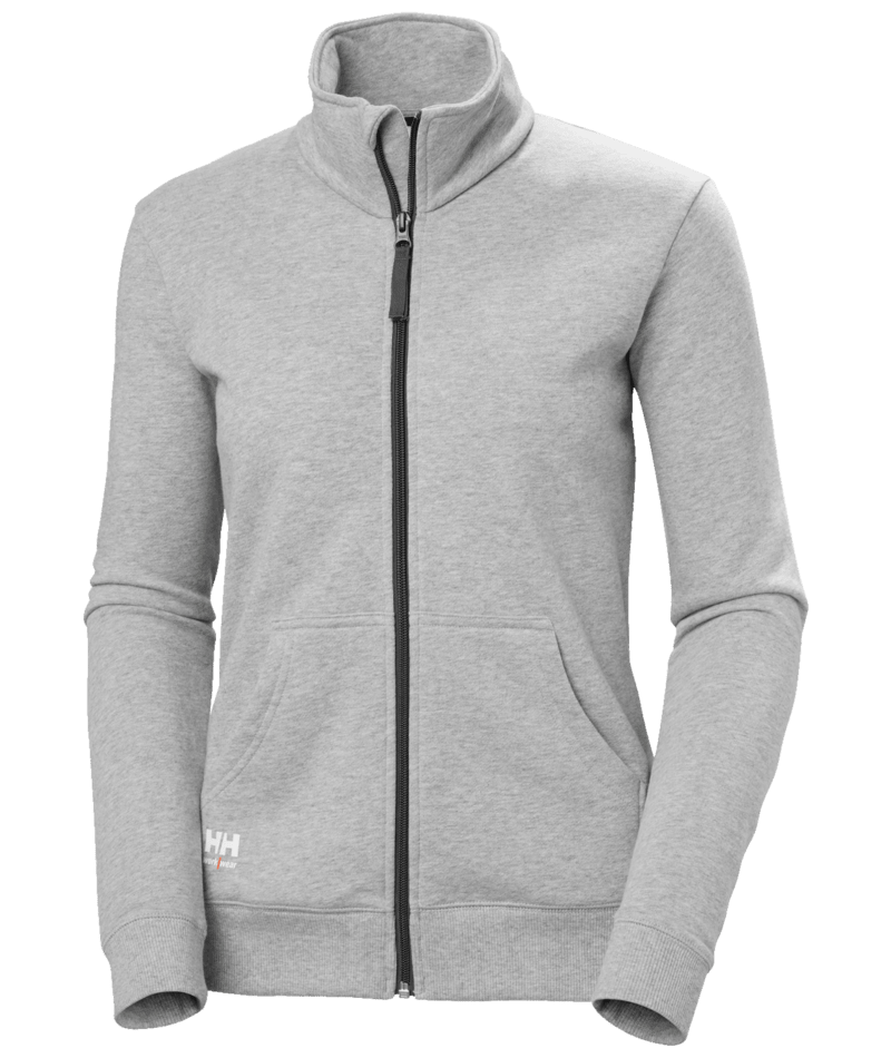 Damsweatshirt med dragkedja Helly Hansen Classic, grå melerad
