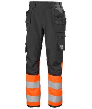 Hantverksbyxor Helly Hansen Alna 4X, HIVIS klass 1, orange/mörkgrå