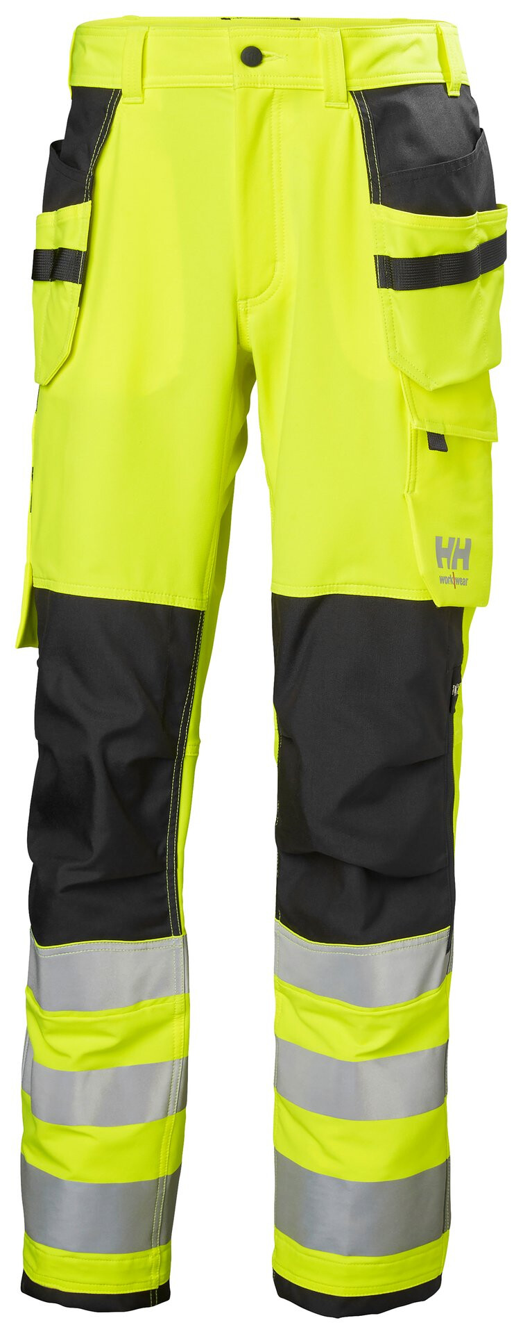 Hantverksbyxor Helly Hansen Alna 4X, HIVIS klass 2, gul/mörkgrå
