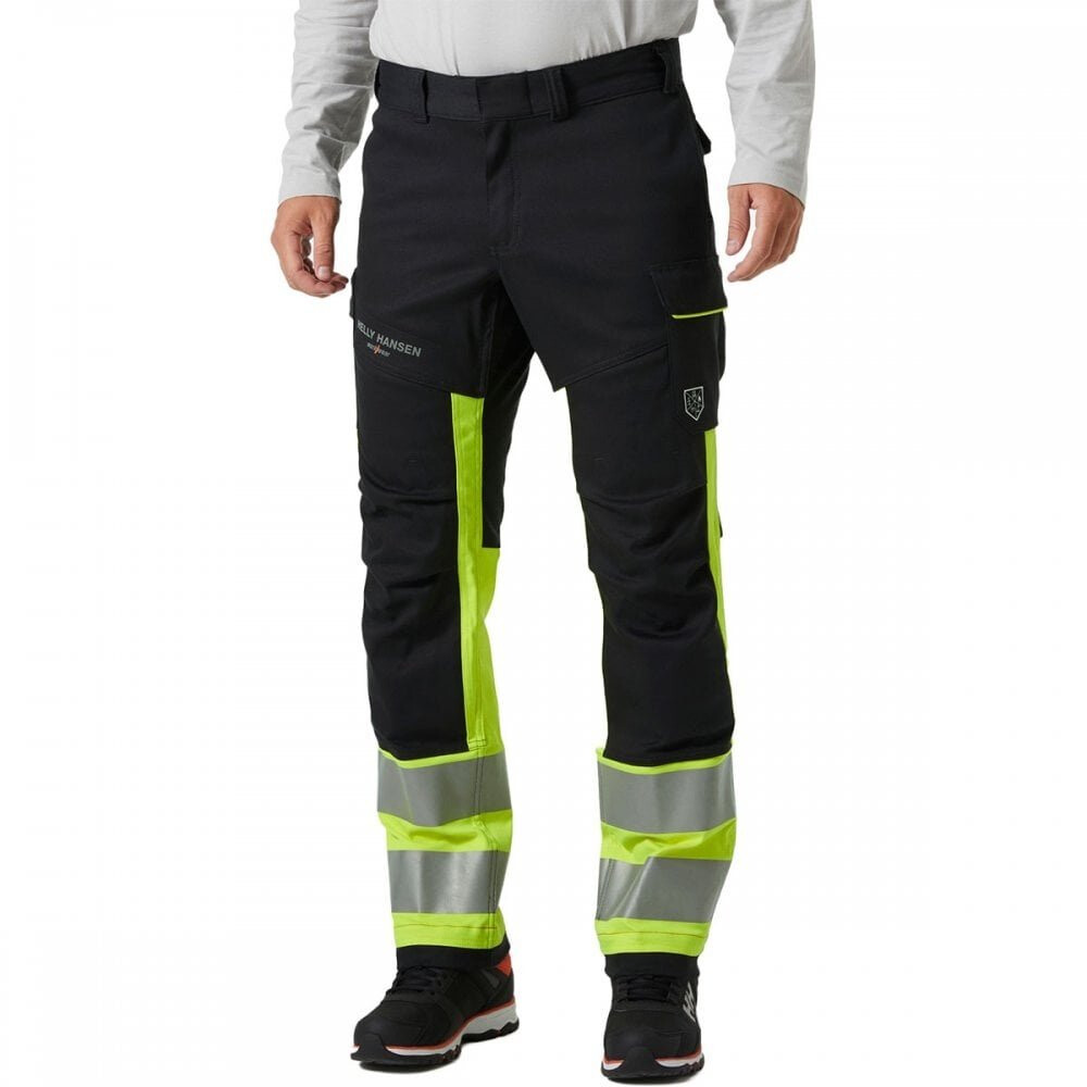 Arbetsbyxor Helly Hansen Fyre, HIVIS klass 1, gul/mörkgrå