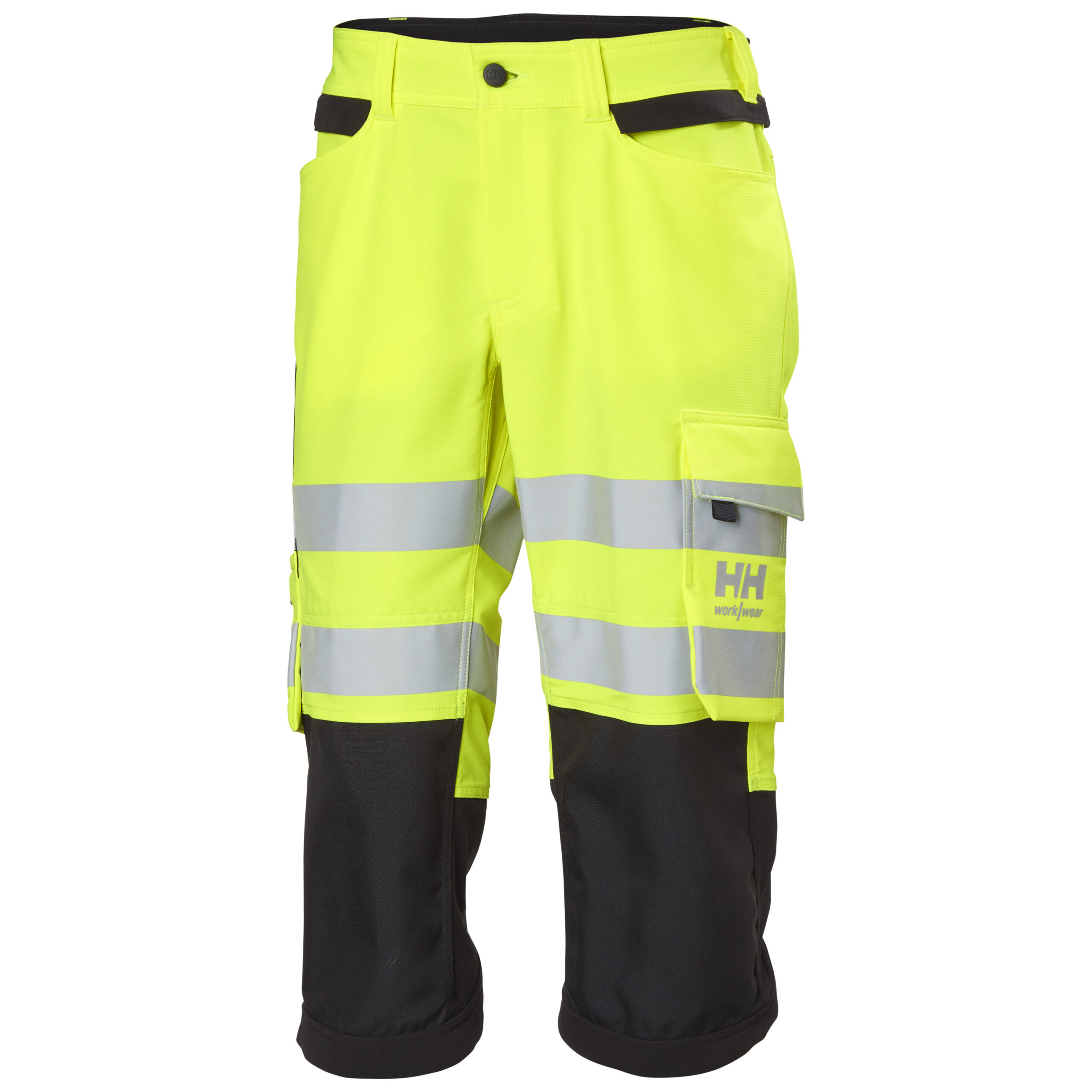 3/4 arbetsbyxor Helly Hansen Alna 4X CNCT, gul/mörkgrå