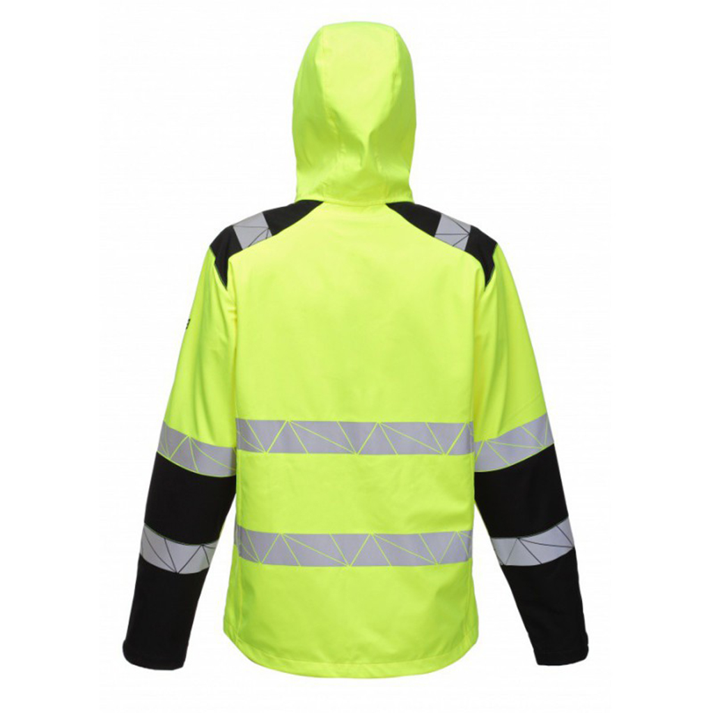 Varsel softshelljacka Bosafety Atlas 0402, gul/svart - Bild 4