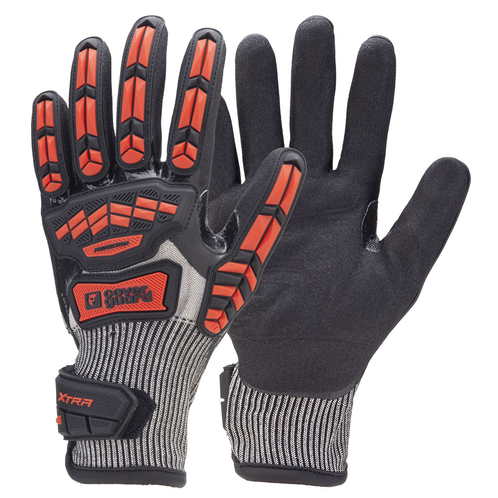 Nitrilbelagda handskar Coverguard Eurocut Impact 200, skärskydd D