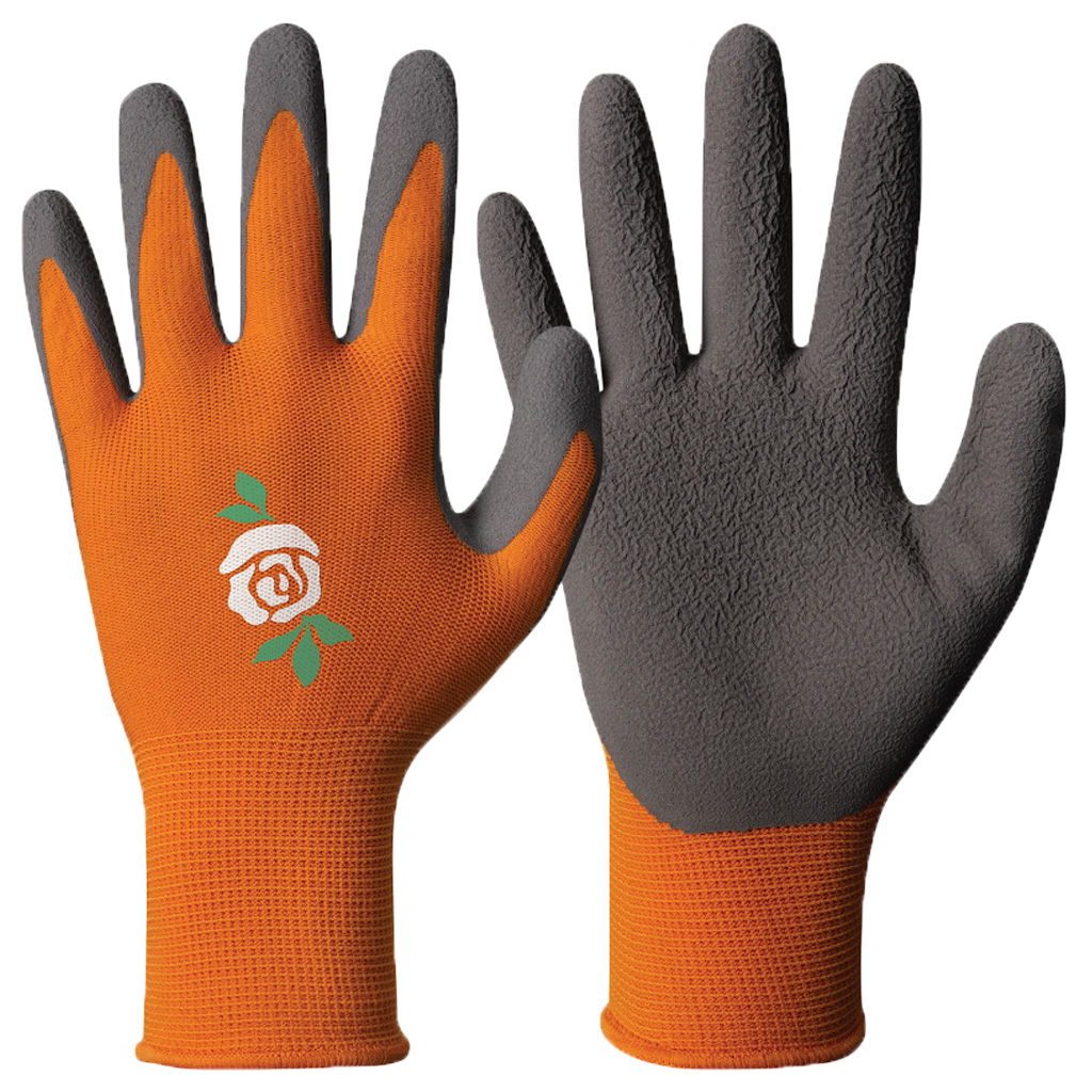 Latexbelagda trädgårdshandskar Granberg 108.0560, orange