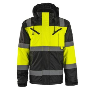HW Basic Dale vinterjacka svart/Hi-Vis gul