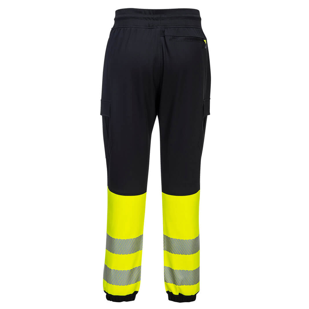 Varsel stretch arbetsbyxor Portwest KX341 Jogger, gul/svart - Bild 2