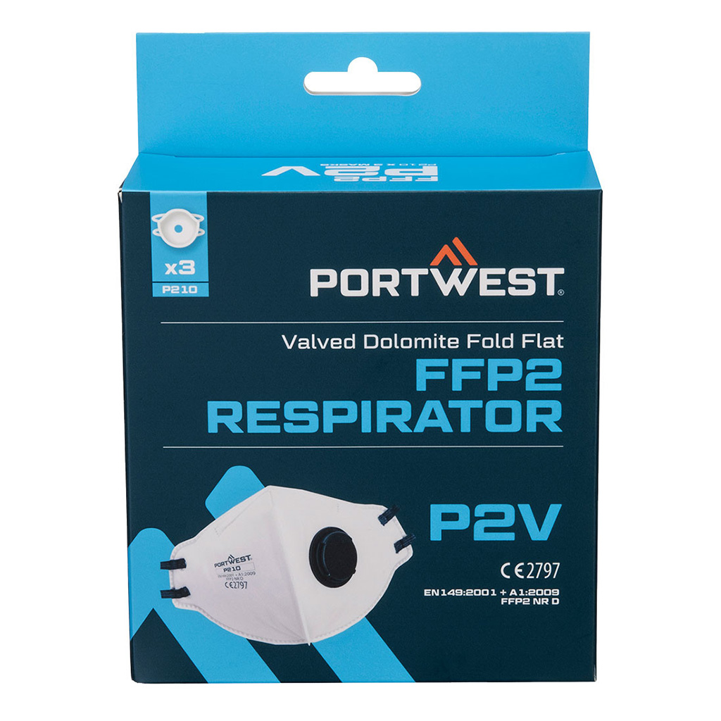 Dammask med ventil Portwest P210 FFP2, 3 st - Bild 3