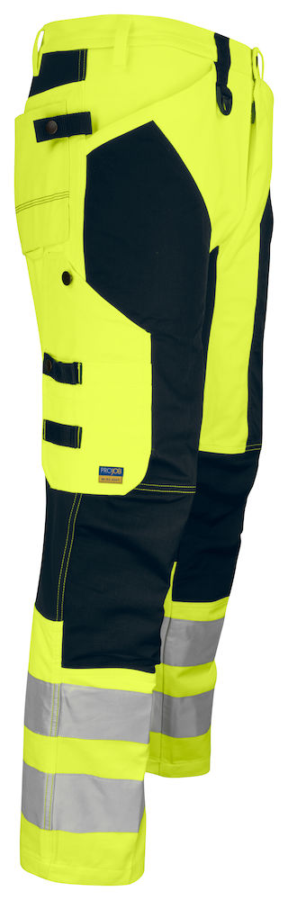 Varsel stretchbyxor med hängfickor Projob 6513, gul - Bild 2