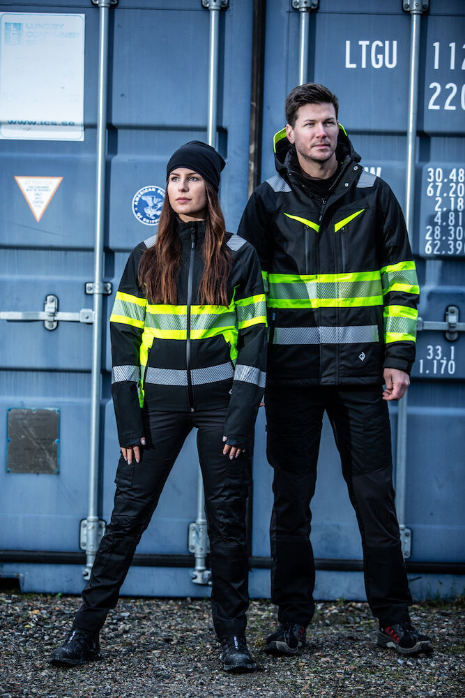 Varsel vinterjacka Projob 6446, gul/svart - Bild 6