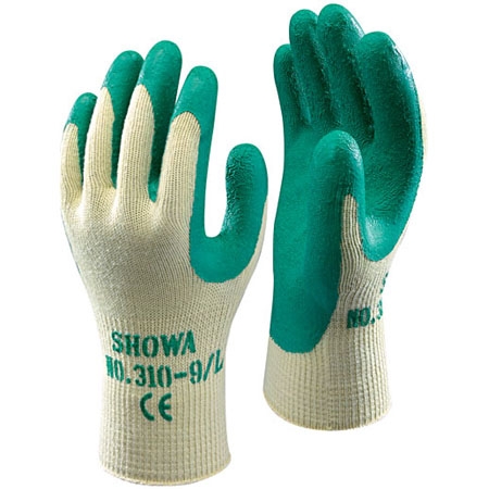 Latexbelagda handskar Showa 310
