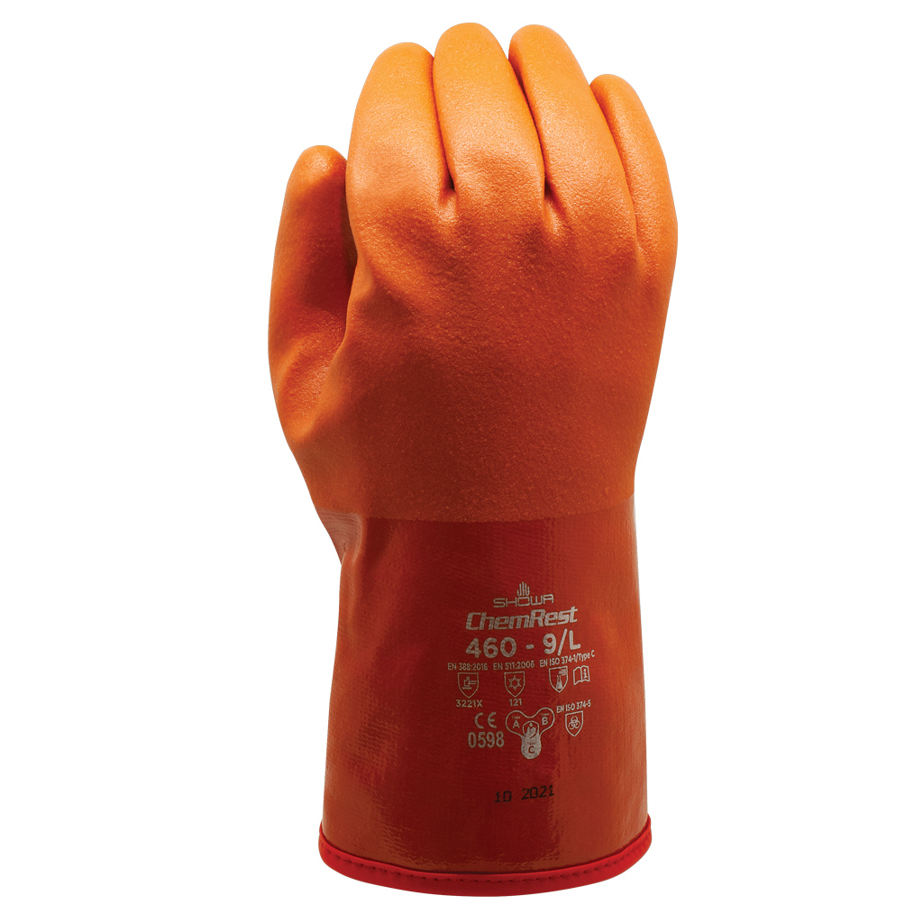 Fodrade Showa 460, PVC kemikaliehandskar