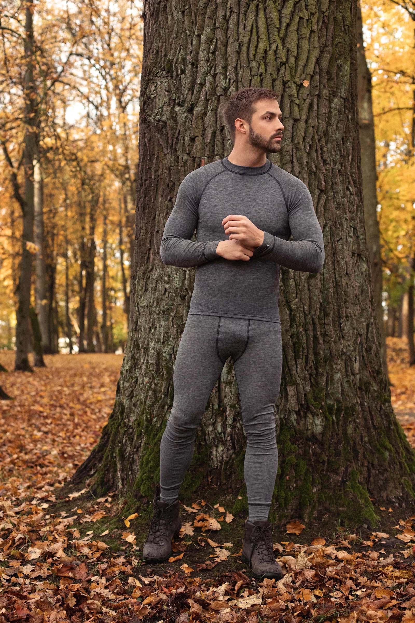 Termotröja i merinoull Thermowave Merino Warm Active, grå - Bild 3
