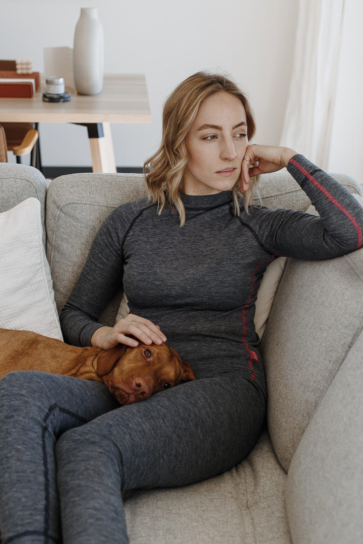 Termotröja i merinoull för dam Thermowave Merino Warm Active, grå - Bild 4