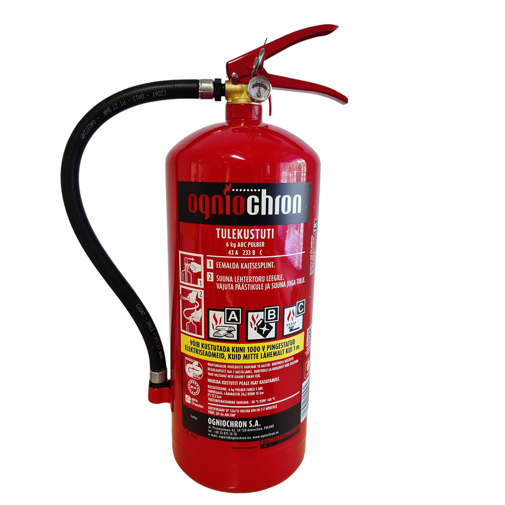 Pulversläckare PL 6 kg (43A-233B-C)