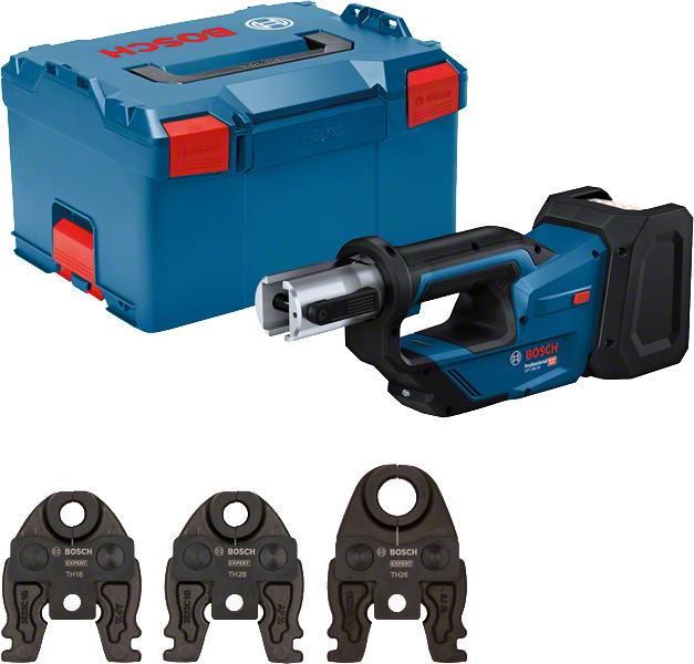 Sladdlöst pressverktyg Bosch GPT 18V-19, Kit TH- 16/20/26, SOLO, L-BOXX
