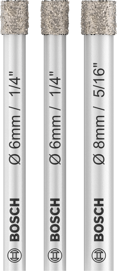 Bosch PRO Ceramic dry-borrsats, 6 x 66, 6 x 66, 8 x 66 mm, 3 st