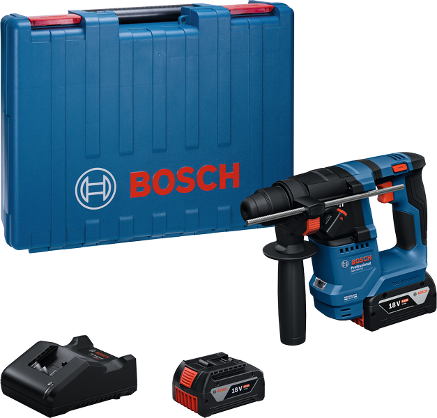 Sladdlös borrhammare med SDS plus Bosch GBH 18V-18, GAL 18V-20, CC, 2x4,0Ah