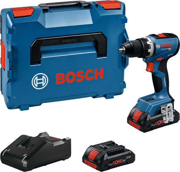 Sladdlös borrskruvdragare Bosch GSR 18V-65, 18V-40, 2x4.0PrC, L-BOXX