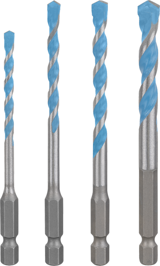 Bosch EXPERT HEX-9 Multi Construction-borrsats, 4 x 45 90; 5 x 50 x 100; 6 x 60 x 100; 6 x 60 x 100; 8 x 50 x 100 mm, 5 st