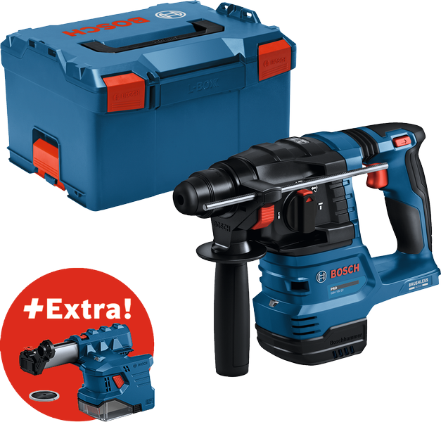 Sladdlös borrhammare med SDS plus Bosch GBH 18V-22 GDE 18V-12, SOLO, L-BOXX