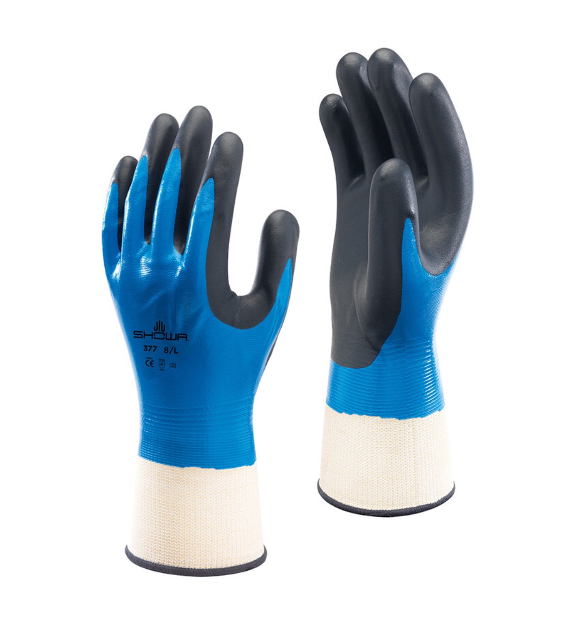 Nitrilbelagda handskar Showa 377