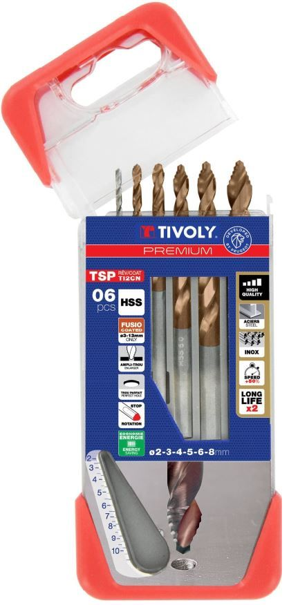 Tivoli HSS Smart Point Ti2CN Fusio 6 delborrset Ø2-8 mm