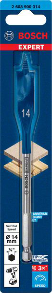 Bosch Expert Platt träborr med mittborr, 14x152mm