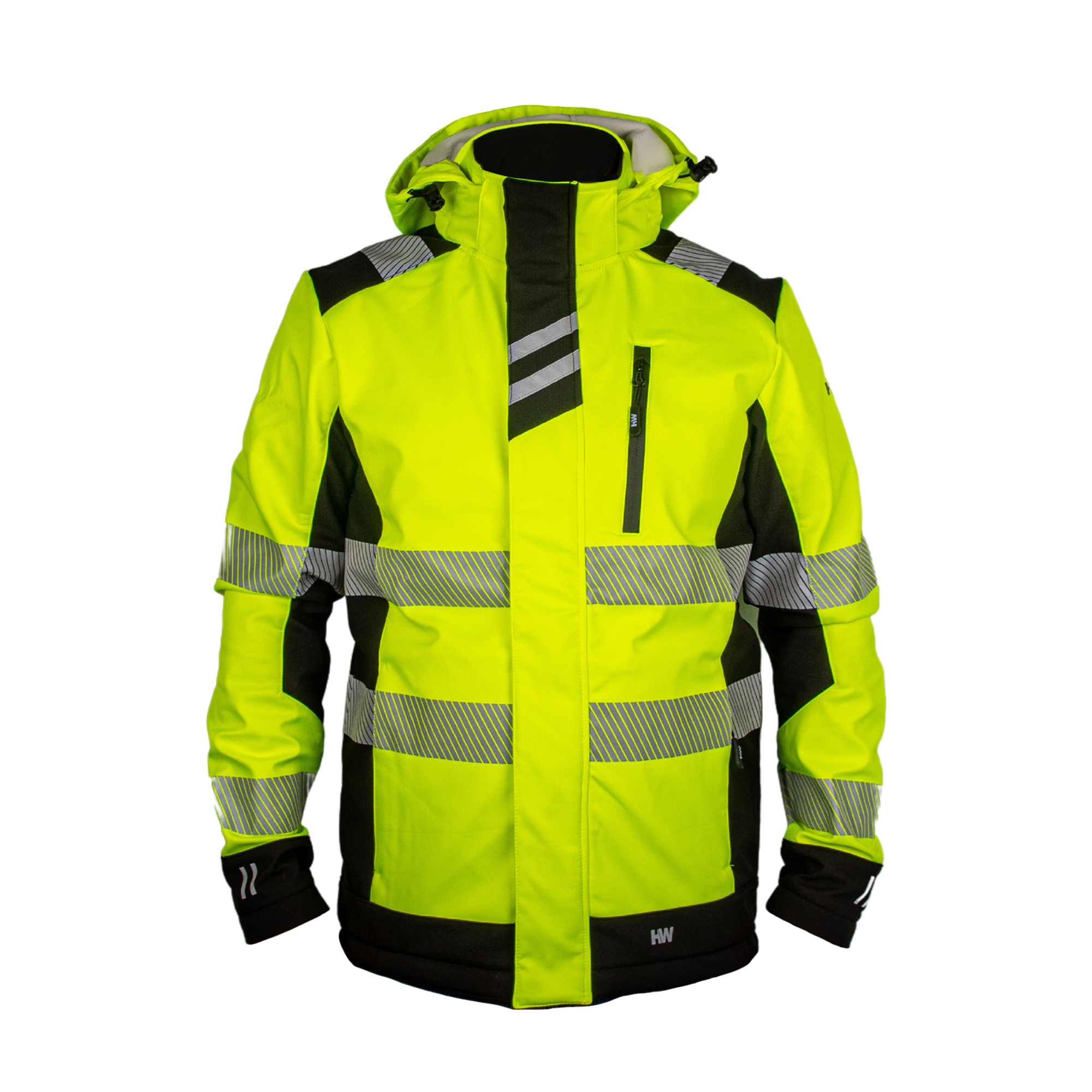 HW Tuscany softshelljacka HIVIS kl2 gul med ventiler