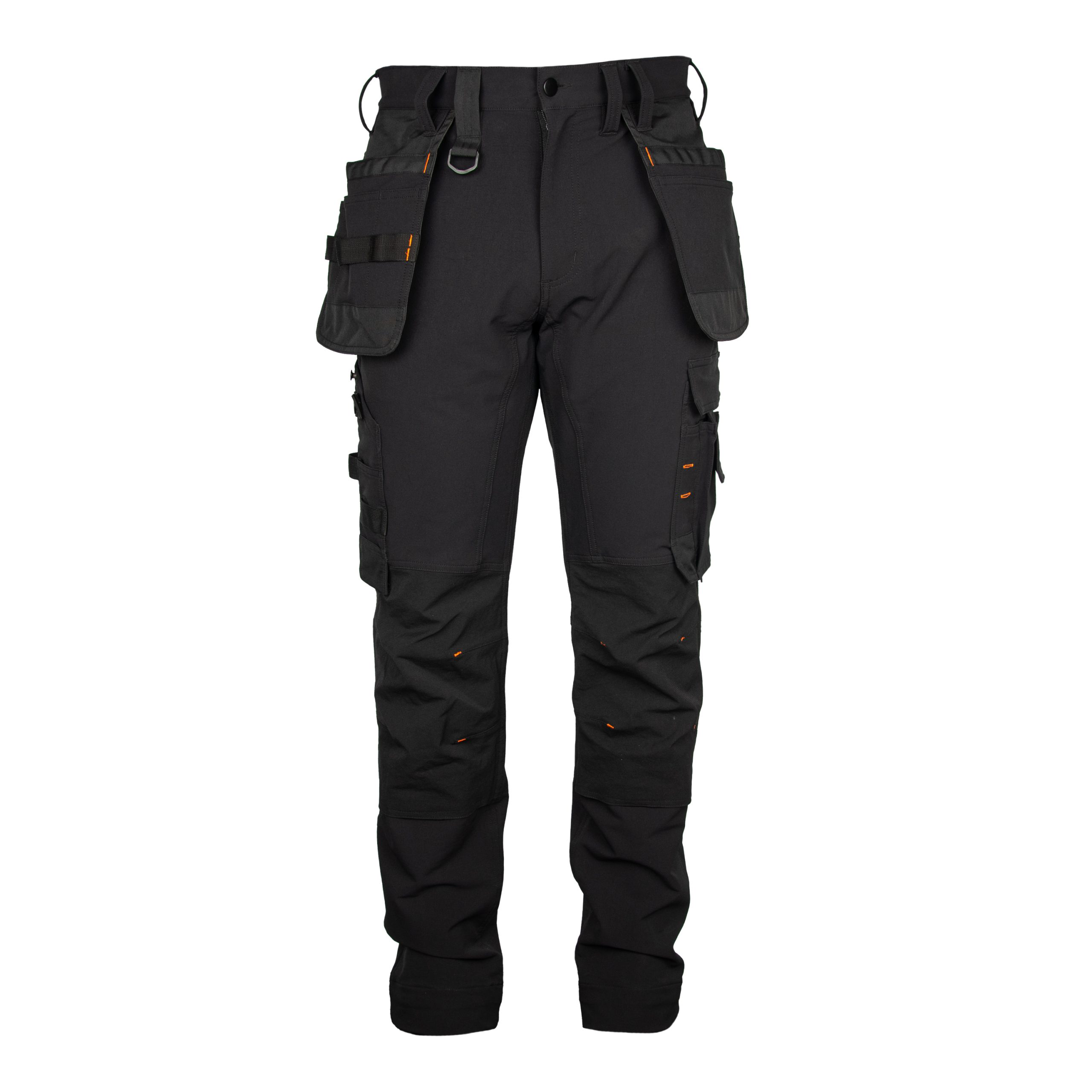 HW Ash stretch midja byxor med hängande fickor