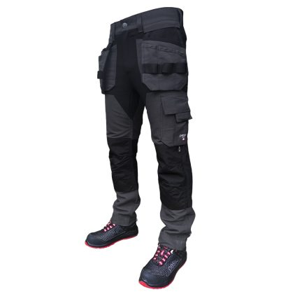 Pesso arbetsbyxor med hängfickor Titan Flexpro stretch, svart